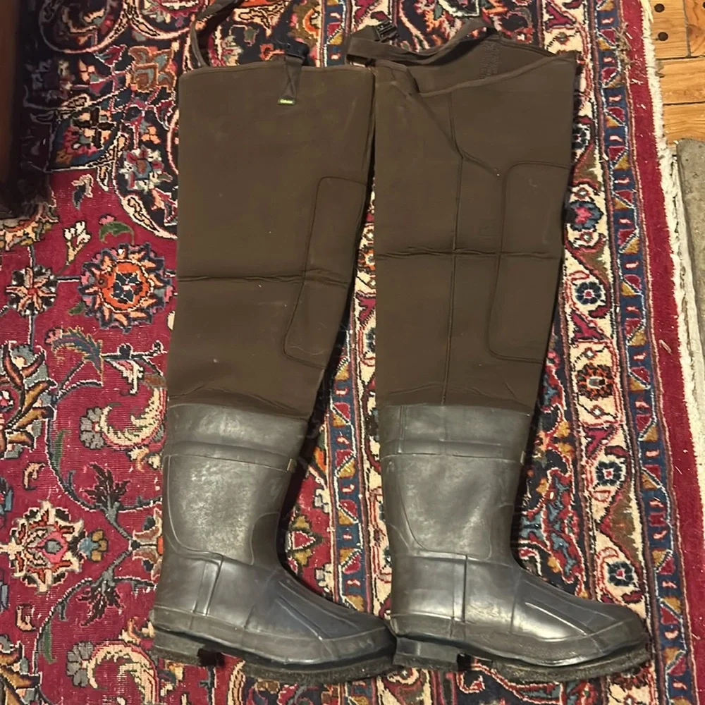 Cabela’s Insulated Hip Wader Felt Soled Brown Size 11 Boots; Practically New
